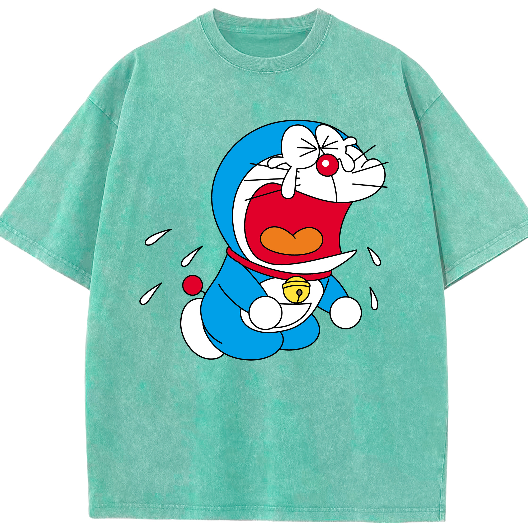 （画像用） ドラえもん Doraemon 綿100% ヴィンテージ風 半袖Tシャツ（フロントプリント）